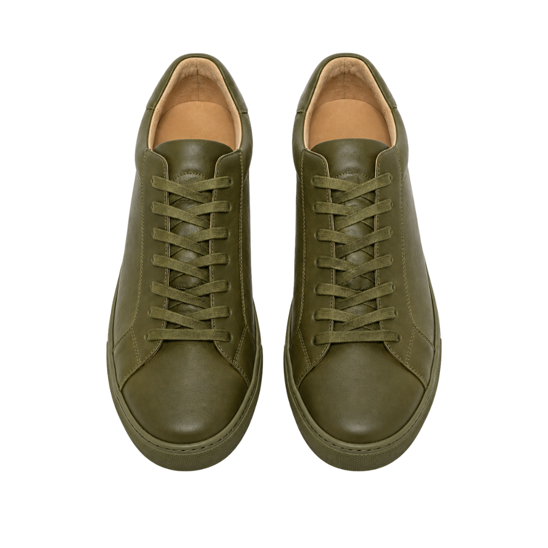 Newton Shoes Casual Sneakers – Medium Olive Leather