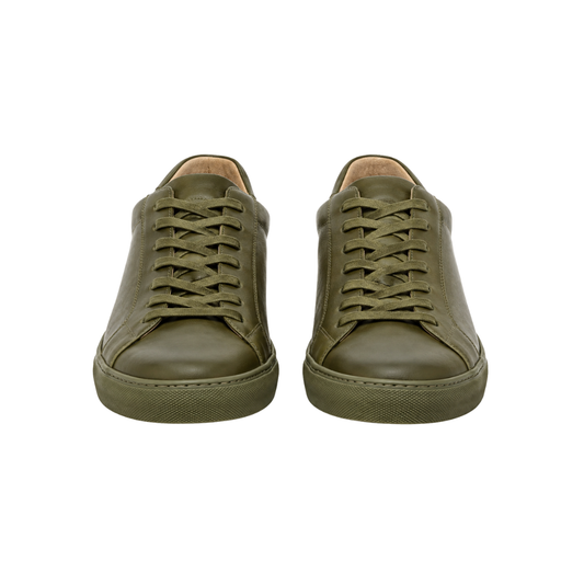 Newton Shoes Casual Sneakers – Medium Olive Leather