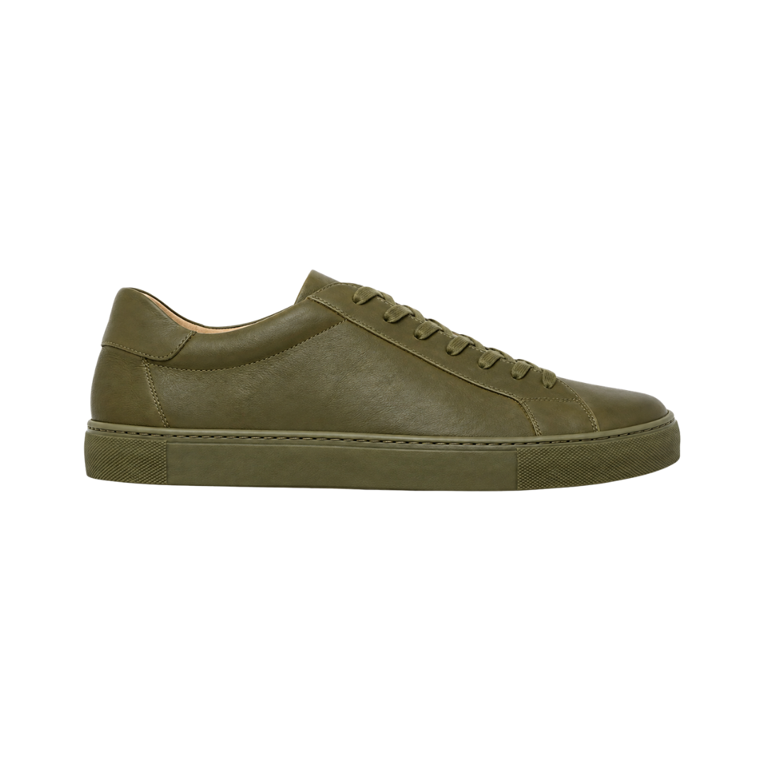 Newton Shoes Casual Sneakers – Medium Olive Leather